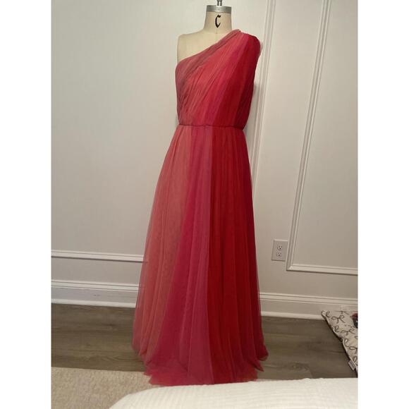 Hutch x Anthropologie - One-Shoulder Pleated Colorblock Maxi Dress, size 8 - Picture 5 of 13